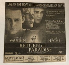 Return To Paradise Vintage Movie Print Ad Vince Vaughn Joaquin Phoenix TPA10 - £4.64 GBP