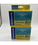 (2) Preparation H Flushable Medicated Hemorrhoid Wipes Max Strength Reli... - $15.07 CAD