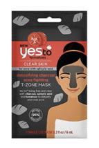 YES to Tomatoes Charcoal T-Zone Mask for Acne, Detoxifying Charcoal, Single Use - £3.68 GBP