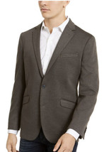 $295 Kenneth Cole Reaction Men&#39;s Stretch Knit Sport Coat 48R Grey New Made India - £78.34 GBP