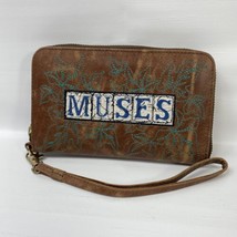 Krewe Of Muses Wallet W/ Wrist Strap Brown “leather” Mardi Gras Throw  - £13.66 GBP