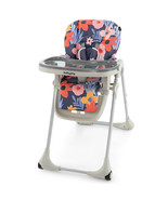 Baby High Chair With 7 Height &amp; 3 Footrest Adjustable Cup Holder 2 Wheels - $145.99