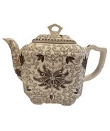 Vintage Mason&#39;s Ironstone Teapot Brown Transfer Ware - €52,70 EUR