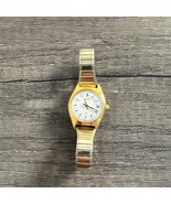 Vtg Citizen Watch Women Gold Tone 6010-S04956 Date Stretch Band - $37.73 CAD