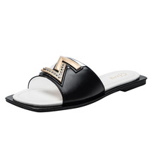Flat Women Summer Slippers Shoes Designer Sandals Ladies Fashion Sandals Transpa - £58.38 GBP