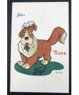Vintage 1950s Walt Disney Tobler Chocolates Nana Postcard Peter Pan France - £14.61 GBP