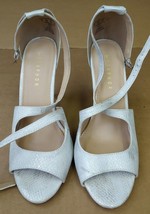Metaphor High Heel Shoes White/Silver Wedding Prom Formal Shoes Size 8 - £15.50 GBP