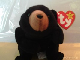Ty Beanie Babies Blackie The Black Bear, Deutschland, No Stamp/Star PVC - £10.26 GBP