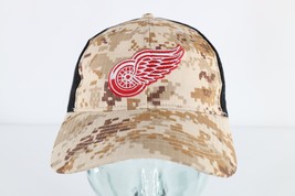 GM Chevrolet Spell Out Digital Camouflage Detroit Red Wings Hockey Snapback Hat - £27.15 GBP