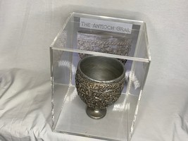 Antioch Holy Grail Chalice, Resin, Acrylic Case, Book, Biblical Mystery - £213.65 GBP