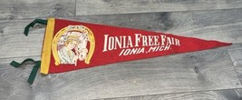Iona Free Fair Iona Michigan Vintage Early Felt Pennant - $599.56 MXN