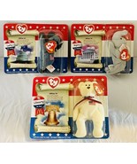 Ty Beanie Baby USA Lefty Donkey Libearty Bear Righty Elephant 2000 McDon... - $42.55 CAD