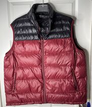 Men's WANTDO XL Packable Waterproof Down Fill Puffer Vest Burgundy Zip Up - $22.91