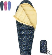 Down Sleeping Bag For Kids,Teens, 30-60 Degree F Comfortable Camping Sleeping - £68.38 GBP