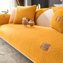 Fashion Simple Solid Color Winter Lambswool Sofa Cushion - £11.17 GBP+