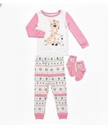 Rudolph Clarice Toddler Girl&#39;s Soft Christmas Holiday Pajama Set with Socks - $24.99