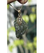 Moldavite pendant bronze bail   Certified moldavite - $236.59+