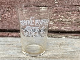 Pre Prohibition Royal Purple Grape Juice Shot Glass Acid Etched Soda Fountain - £19.42 GBP