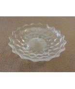 Vintage Glass Medium Dip or Candy Bowl Starburst Center Scalloped Edges ... - £39.38 GBP