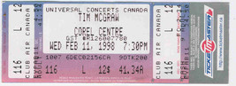 TIM McGRAW 1998 Full Ticket Stub Corel Centre Ottawa Mint Condition Univ... - £6.08 GBP
