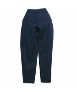 EILEEN FISHER Midnight Washed Cotton Tencel Twill Tapered Ankle Trouser Pants PL - $99.99