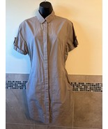 ALLSAINTS Cotton Short Sleeve Taupe Sleeveless Shirt Dress SZ 8 NWOT - $78.21