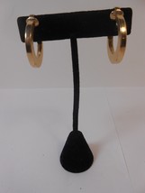 Vintage Classic Avon Hoop Earrings Gold Tone Clip on - $9.50