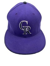 Colorado Rockies Hat New Era 59Fifty Fitted Size 7 3/8 Purple Official O... - £29.40 GBP