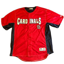 True Fan St Louis Cardinals Jersey Men’s L , Button Up Short Sleeve - £17.90 GBP