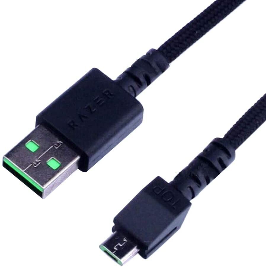 For Razer Mamba USB-A to Micro-USB Cable Braided for Mamba Viper Ultimate Mouse