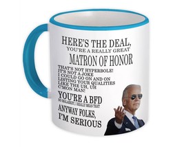 Gift For Matron Of Honor Joe Biden : Gift Mug Best Matron Of Honor Gag Great Hum - £12.60 GBP