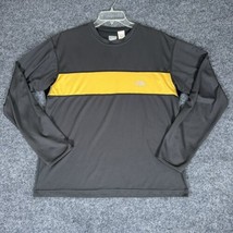 The North Face Shirt Mens Large Grey Yellow Long Sleeve Polyester Thumb ... - $16.80