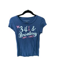 Aeropostale Womens Size Large Tshirt Tee Shirt Top Blue Short Sleeve 34t... - £7.76 GBP