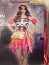 Costume Zombie Skeleton Beauty Womans Size Large 12-14 New Halloween Cos... - £12.62 GBP