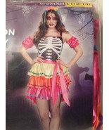 Costume Zombie Skeleton Beauty Womans Size Large 12-14 New Halloween Cos... - £12.47 GBP