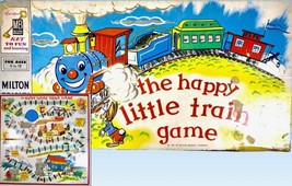 Happy Little Train Game by Milton Bradley Company, Circa 1957 Mid Century - £24.32 GBP