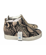 Womens Time &amp; Tru Sneaker Bootie Snake Print Memory Foam Hidden Wedge 6 ... - $17.99