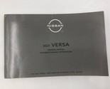 2021 Nissan Versa Owners Manual Handbook OEM J02B27027 - £19.43 GBP