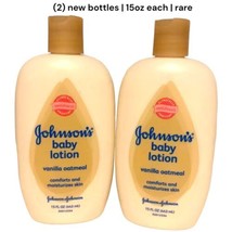 Lot of 2 New Johnson&#39;s Baby Lotion Vanilla Oatmeal 15 Oz. Each Discontinued - £28.67 GBP