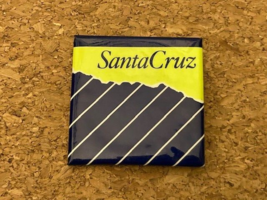 Vintage Santa Cruz Square Pinback Pin Button 2&quot; Collectible - £3.30 GBP
