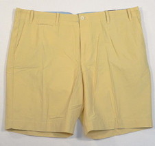 Perry Ellis Portfolio Yellow Cotton &amp; Nylon Flat Front Casual Shorts Men... - £43.06 GBP