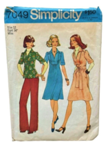 70s Pattern Dress Top Wide-Leg Pants Size 12 / 34 Simplicity 7049 Hippie... - £3.88 GBP