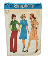 70s Pattern Dress Top Wide-Leg Pants Size 12 / 34 Simplicity 7049 Hippie... - £3.85 GBP