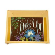 Current Inc. Flower Art Thank You Notes Blank 12 Cards  Envelopes Vintage 1983 - £15.31 GBP