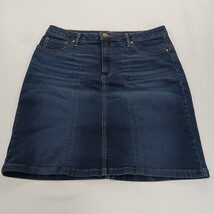 LEE RIDERS Shape Illusions Women's Blue Slim Fit Stretch Denim Skirt Size 14M image 13