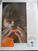 Sunkist Feed Your Baby Fresh California Orange Juice Magazine Advertisin... - £5.58 GBP