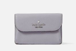 New Kate Spade Dumpling Small Flap Card Holder Wallet Mountain Grey - £41.68 GBP
