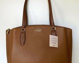 New Kate Spade Monet Large Triple Compartment Leather Tote Warm Gingerbread - $132.91