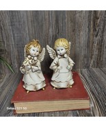 2 Vintage Wolin Angel Figurines, Choir Christmas Decor - $32.00