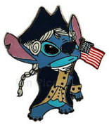 Disney Lilo &amp; Stitch Cast Patriotic Stitch as George Washington LE 1500 pin - £45.62 GBP